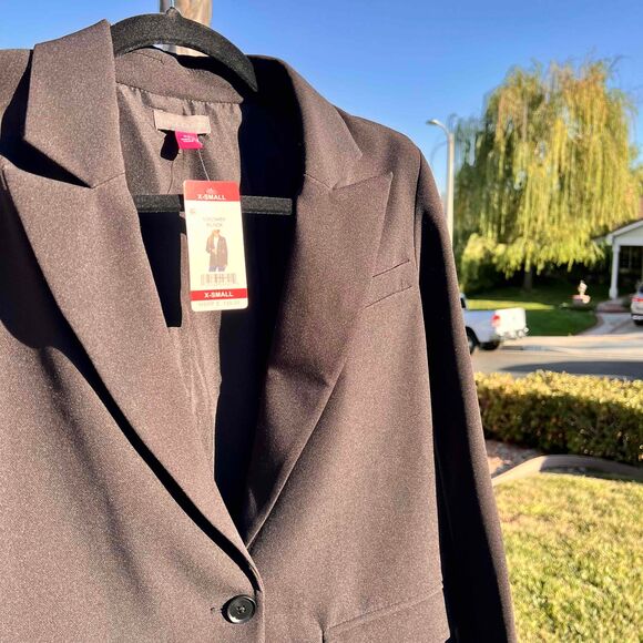 Vince Camuto Blazer NWT Single Button Jacket Black Womens Size XS Fits Small Med - Picture 7 of 7